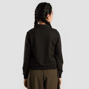 เสื้อโปโลลำลองสำหรับเล่นกีฬาเทนนิสสำหรับผู้หญิง ผ้าวาฟเฟิลสีดำ ระบายอากาศได้ดี ถักทอแบบเรียบและลายพิมพ์ - Product Image 3