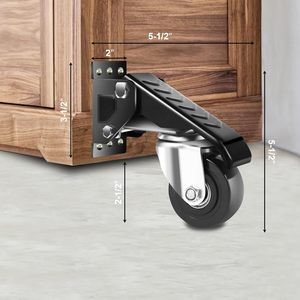 Kit de rodízios de bancada com <span class=keywords><strong>4</strong></span> pacotes, rodízios retráteis de alta capacidade de carga, rodízio giratório industrial - Product Image 6