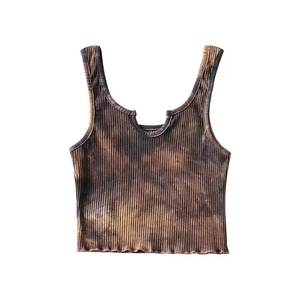 Camisetas de Tirantes Casuales Retro de Algodón 100% para Mujer, Moda Verano 2024, Cuello Redondo, Estilo Dulce - Product Image 2