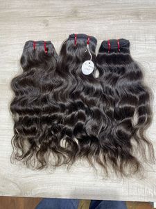 Peluca de cabello humano Remy indio de trama de máquina cruda 8-30 pulgadas extensión de tejido de cabello de múltiples longitudes estiradas disponible - Product Image 4