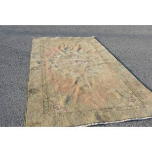 พรมปูพื้นขนาดใหญ่สไตล์วินเทจสไตล์ตุรกีแนววินเทจผ้าลาเท็กซ์ทำมือสไตล์คลาสสิกสีเบจ - Product Image 4