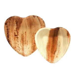 Platos de Cena Nuevos de 8 Pulgadas con Forma de Corazón, Hechos de Hoja de Areca, Puro Orgánico, Biodegradable, Ecológico, Desechable, Diseño Zen Asiático - Product Image 3