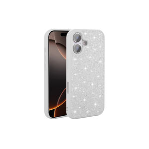 Coque de protection en silicone de luxe avec design brillant en strass et diamants pour iPhone 16 Plus XSmax Pro - Couleur rose - Product Image 3