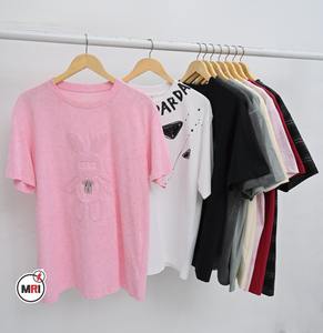 T-shirt d'été surdimensionné 100% coton pour femmes Qualité supérieure sur mesure Col rond Imprimé décontracté Confortable Long Respectueux de l'environnement - Product Image 1