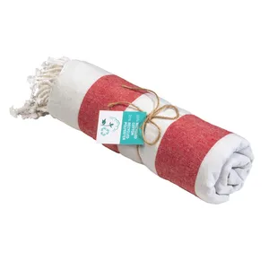 Pareo da Spiaggia Riciclato Eco-Gadget con Frange: Accessorio Sostenibile ed Elegante - Product Image 2