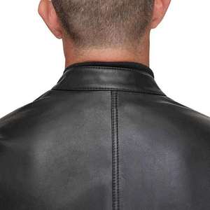Blouson aviateur en cuir véritable noir pour homme Vêtements d'extérieur de moto élégants pour le streetwear et les looks décontractés Meilleure veste en cuir - Product Image 4