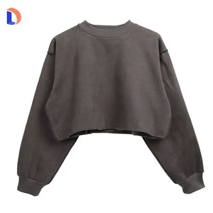 Sweatshirts pulls pour femmes OEM Streetwear Sweatshirts courts pour femmes - Product Image 2