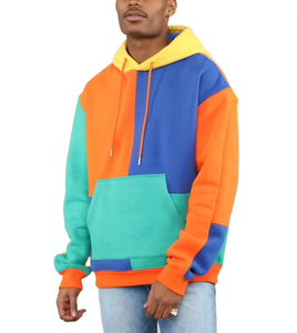 Sweat-shirts et hoodies pour hommes personnalisés OEM, écologiques, tendance, surdimensionnés, patchwork, imprimés sur le devant, streetwear - Product Image 3