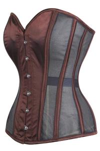 Corsé Vintage para mujer Tops Sexy transpirable Overbust Fajas Corsé Borcade moderno para Tallas grandes - Product Image 2