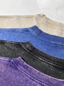 Camisetas Personalizadas con Lavado Ácido para Hombre y Mujer, 100% Algodón, Estilo Vintage Lavado, Antiarrugas, Estilo Hip Hop, Corte Holgado para Uso Casual - Product Image 4