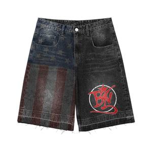 ชุดฝึกกีฬาสองชิ้นสำหรับผู้ชายกางเกงขาสั้นมีฮู้ดทันสมัยขนาดใหญ่พิเศษพิมพ์ลาย - Product Image 4