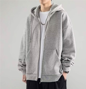 Sudaderas Extra Grandes de Alta Calidad, Sudaderas con Cremallera de Felpa de Algodón Grueso, Sudaderas Holgadas con Cremallera a la Moda - Product Image 2