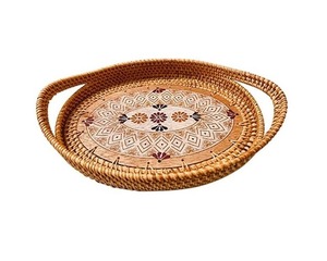 Bandeja de Mimbre de Ratán Elegante TIMELESS CRAFT para Sala de Estar, Cocina, Escritorio y Garaje - Almacenamiento Multifuncional al Mejor Precio del Mercado - Product Image 4