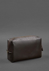 Factory Custom Genuine Leather Vintage for Toiletry <b>Bag</b> Waterproof Men's Women's <b>Makeup</b> <b>Bag</b> Travel Cosmetic Organizer Zipper - Product Image 3