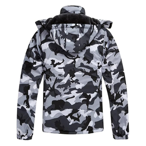 เสื้อฮู้ดมีซิปสำหรับผู้ชาย, เสื้อกันหนาวมีฮู้ดเรียบง่ายอบอุ่นลำลองฤดูหนาว - Product Image 2