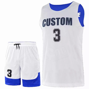 Uniforme de basket-ball respirant brodé Design Chemise de basket-ball sublimée personnalisée en gros avec maillot en polyester - Product Image 2