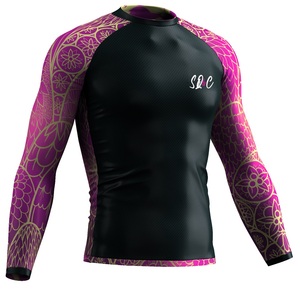 Protège-éruptions cutanées à manches longues col rond entraînement équipement de natation Kickboxing Wear & Bjj Gear - Product Image 1