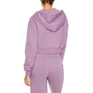 Comfortable <b>Hoodies</b> with Front Pockets Wholesale Supplier Fashion Women <b>Zip</b> <b>Up</b> Hoodie Casual - Product Image 3