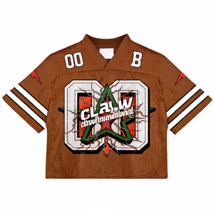 Wholesale Custom American Football Jersey Breathable Quick Dry Summer Short Sleeve Unisex Uniform Tracksuit Plus Size Options - Product Image 3