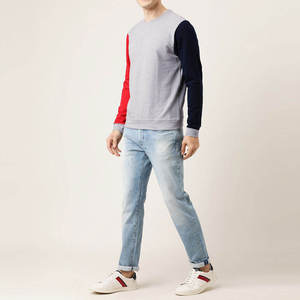 เสื้อสเวตเตอร์คอกลมสะพายไหล่ผ้าฝ้ายสำหรับทุกเพศเสื้อปักลายแบบกำหนดเองได้300Gsm - Product Image 4