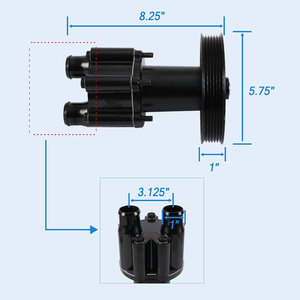 Bomba impulsora de agua de mar cruda 807151A9 para motor de polea de correa serpentina Mercruiser Bravo 4.3L 5.0L 5.7L 6.2L 6.2L 7.4L 8.2L - Product Image 5