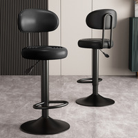 Tabouret de bar pivotant en métal robuste, réglable avec vérin à gaz et dossier, idéal pour îlot de cuisine, bar et restaurant (vente en gros)