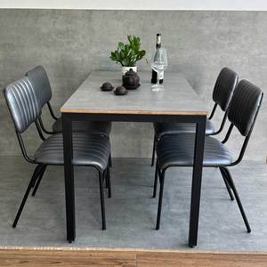 Rectangular 120x70cm Dining <b>Table</b> Industrial Stable Assembled Oval Plywood <b>Top</b> Iron Legs Melamine Coating Extendable-BA68166 - Product Image 6