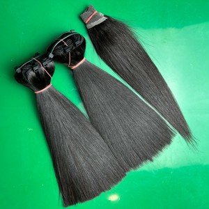 Extensiones de cabello humano con paquete recto de hueso negro Natural 100% Paquetes de cabello de trama sin procesar de Qhair - Product Image 3