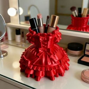 Princess Dress Makeup Brush Storage <b>Box</b> Cute High-Value <b>Pen</b> Holder & Desktop Ornament for Girls - Product Image 4