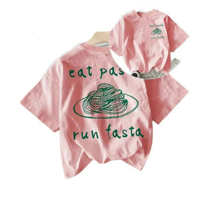 Camiseta Estampada Eat Pasta Run Fasta, Camiseta Informal de Manga Corta para Hombre, Transpirable, para Verano, Moda Transfronteriza - Product Image 3