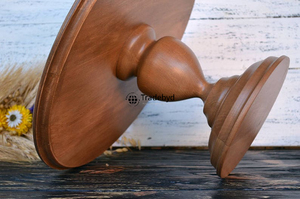 Elegante soporte de pastel de madera hecho a mano para exhibición de postres, servicio de fiesta de boda de cumpleaños y decoración de cocina rústica Tradebyd - Product Image 5