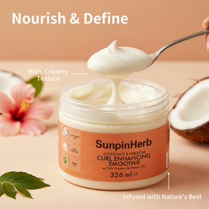 Crema Suavizante para Rizos con Hidratación Profunda para Cabello Natural Ondulado y Rizado con Fórmula de Coco e Hibisco - Product Image 4
