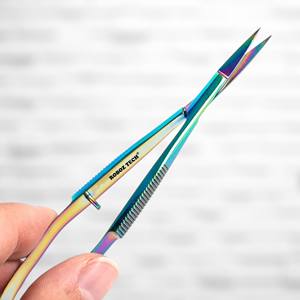 Ciseaux micro professionnels de 12 cm pour cuticules, sourcils, instruments chirurgicaux de précision, coupe à ressort pour une coupe optimale - Product Image 2