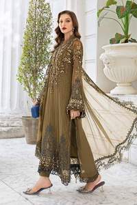 Nouvelles robes pakistanaises en mousseline de soie Robe de soirée brodée pour femmes Prix de vente chaud Vêtements de fête ethniques - Product Image 2