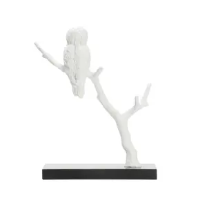 Sculpture d'oiseau en métal artisanale, décoration d'intérieur, qualité export premium, statue d'oiseau en métal, accent moderne, sculpture polie. - Product Image 4