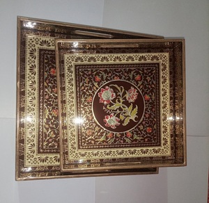 * Plato de metal de lujo para servir al aire libre, la mejor idea de regalo colorida, hermoso plato para servir para catering y fiestas - Product Image 6