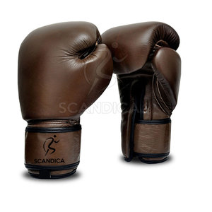 Gants de boxe en cuir lacés SCANDICA GEAR, haute couture, haute qualité, vente en gros, pour l'entraînement sportif, couleurs personnalisées - Product Image 1