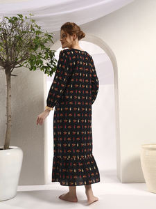 Camisón Victoriano de Algodón para Mujer, Camisón con Estampado Floral - Product Image 6