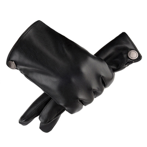 Guantes de Moda de Cuero Cálidos de Invierno de Color Único Nuevo Diseño Precio de Fábrica Guantes de Moda de Cuero con Logotipo Personalizado Impreso - Product Image 3