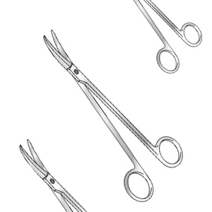 Ciseaux à amygdales en bois manuel chirurgical en acier inoxydable certifié CE utilisation hospitalière bords extérieurs affûtés 178mm de long fabricant - Product Image 1