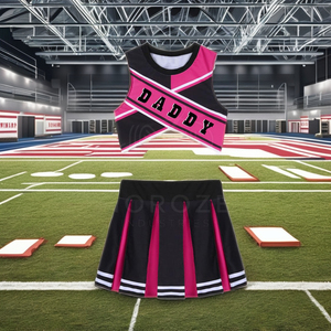 Dernier design, uniforme de cheerleading sur mesure fabriqué en usine, haute qualité, 100% polyester, très vendu - Product Image 1