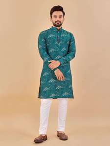 Lightweight <b>Summer</b> Wear Cotton Fabric Mens Kurta <b>Pyjama</b> Breathable Fabric Cooling Material Ideal <b>For</b> Hot Weather Comfortable - Product Image 6