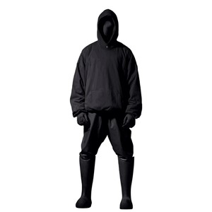 <span class=keywords><strong>Felpa</strong></span> a doppio strato <span class=keywords><strong>corta</strong></span> e larga <span class=keywords><strong>oversize</strong></span> in cotone foderato in pile per uomo e donna - Product Image 2
