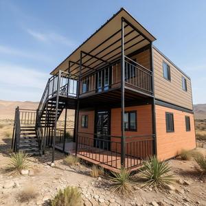 Maisons préfabriquées à deux étages en conteneurs, maisons compactes pliables et transportables pour le <span class=keywords><strong>d</strong></span>ésert - Product Image 1