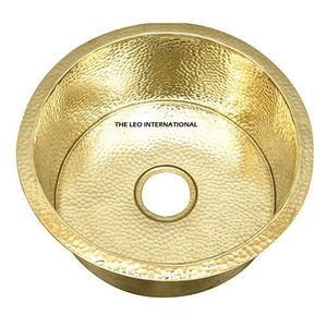 Lavabo de Baño de Montaje Superior, Nuevo Color Marrón, Forma Redonda, Diseño Contemporáneo, Metal de Aluminio - Product Image 6