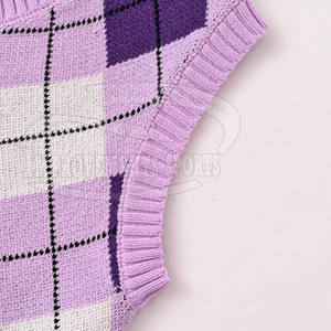 Chaleco de punto recortado para mujer de estilo único de Color sólido, ropa, Chaleco de punto recortado para mujer - Product Image 4