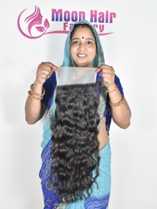 Produit incroyable, meilleur en vente en Inde avec fermeture d'excellente qualité 7*7 cheveux humains indiens ondulés, disponible à un prix abordable - Product Image 5