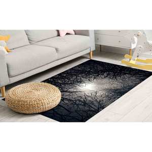 Alfombra Estampada con Diseño de Paisaje Forestal Sereno para Decoración del Hogar, Alfombra de Chenilla - Product Image 2