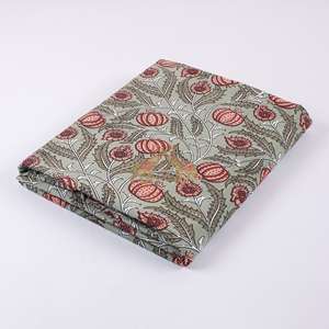 New Collection Hand Block Lightweight Cotton Floral Print Fabric Soft Material for Boys Bag - Product Image 6