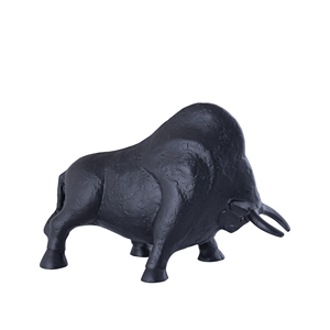 Venta caliente estilo moderno aluminio níquel Metal Bull escultura para el hogar sala de estar y oficina Mesa decorativa propósito - Product Image 3